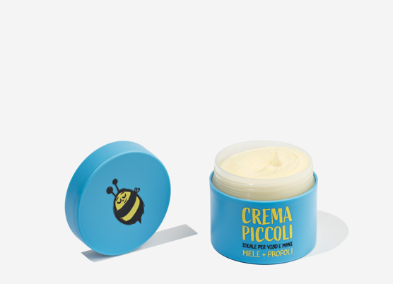 immagine crema piccoli rancesca lami, colore giallo al miele e propoli